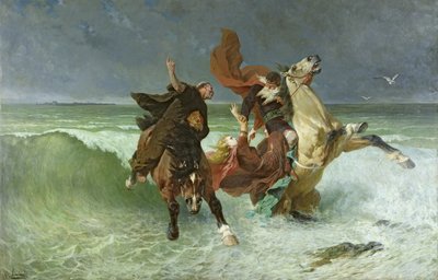 The Flight of Gradlon Mawr (330-434 AD) c.1884 by Evariste Vital Luminais